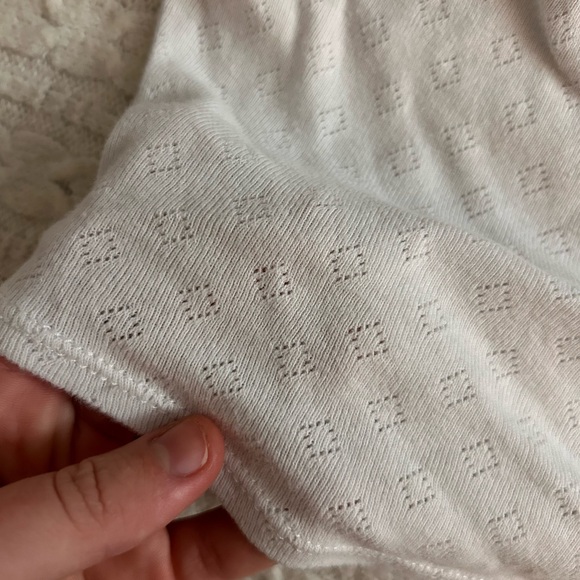 White Pointelle Tank Top - Picture 4 of 7